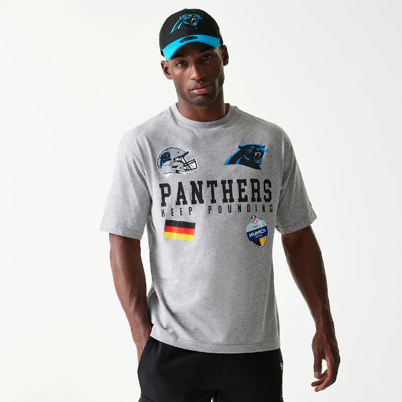 Carolina Panthers NFL Games Collegiate Grey Oversized T-Shirt