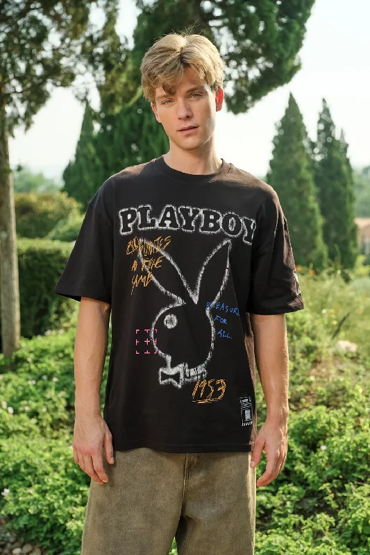 Exclusive Deal Chalkboard Bunny  Oversized T-shirt
