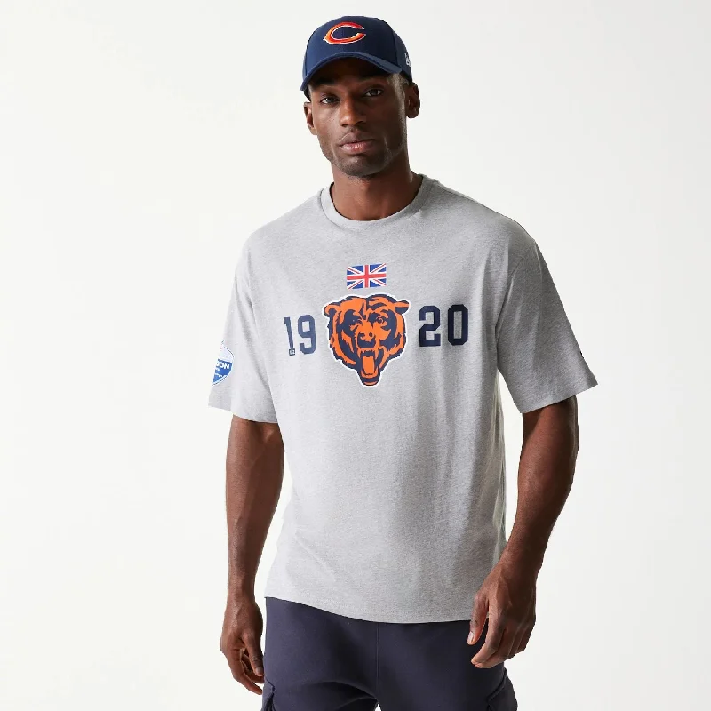 Chicago Bears NFL Games Square Arch Grey Oversized T-Shirt