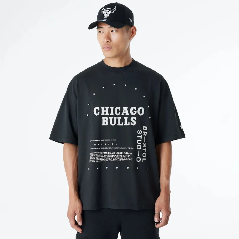 Chicago Bulls Bristol Studio x NBA Black Oversized T-Shirt