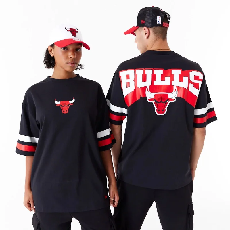 Chicago Bulls NBA Arch Graphic Black Oversized T-Shirt