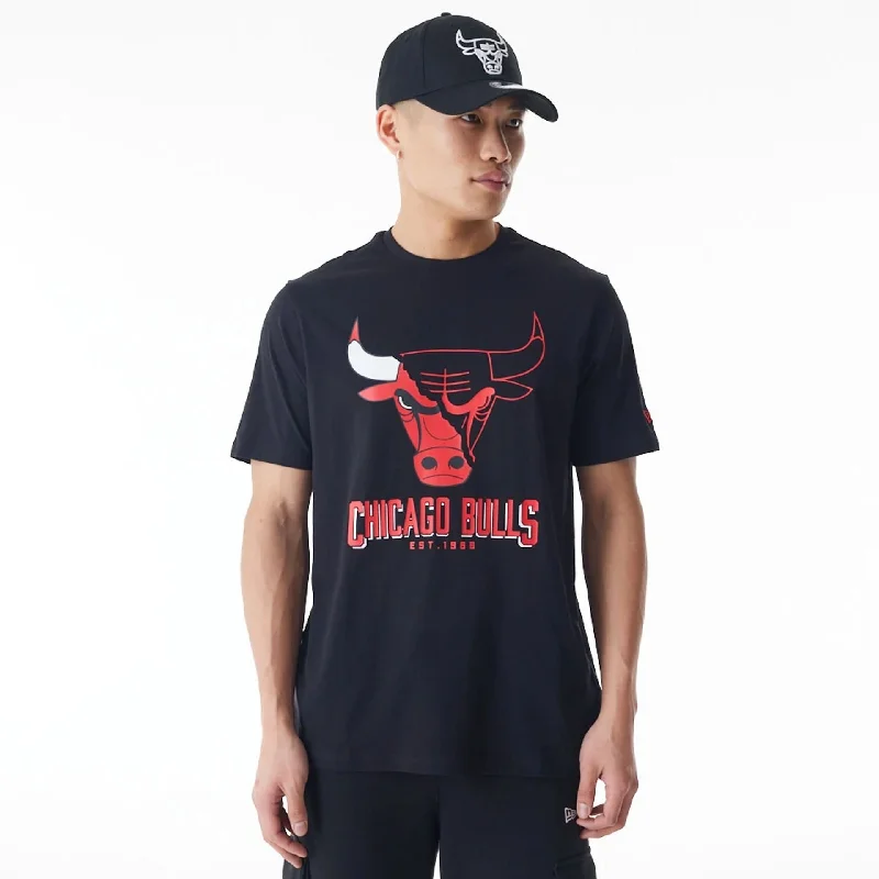 Chicago Bulls NBA Logo Graphic Black T-Shirt