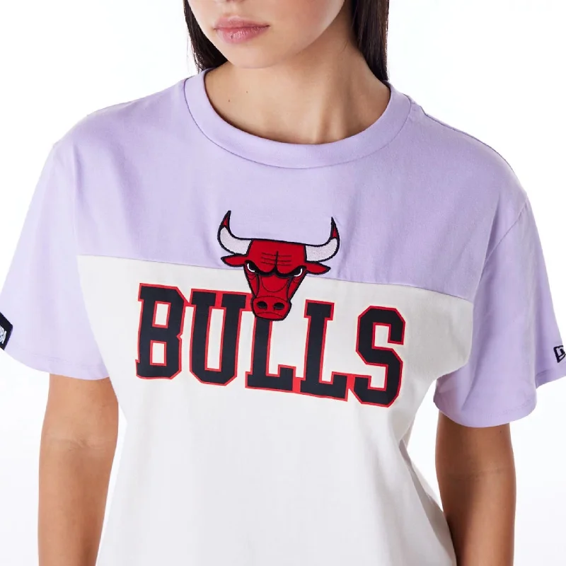 Chicago Bulls Womens NBA Pastel Purple Oversized T-Shirt