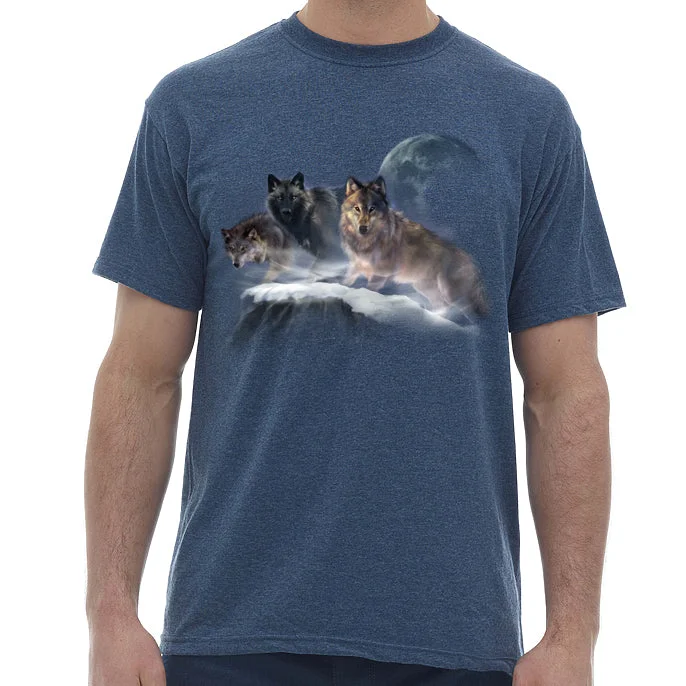 Value Deals Adult Cliffhangers T-Shirt (3 wolves)