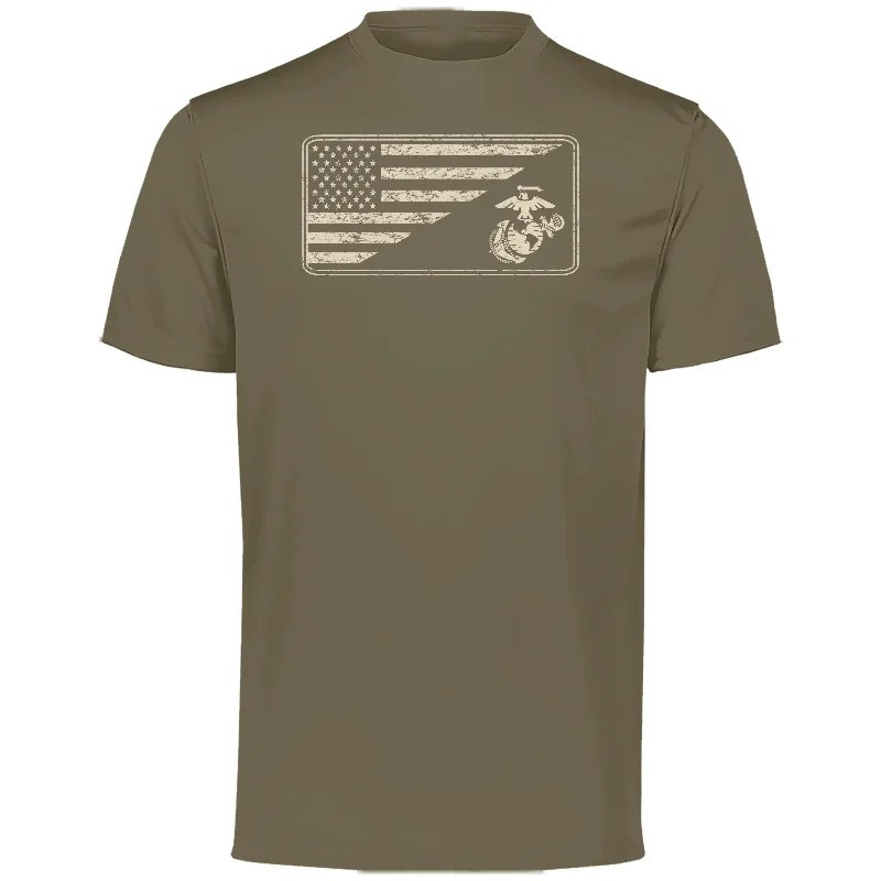 Weekend Discounts You Deserve Vintage Desert Sand Split Flag Coyote Performance Tee