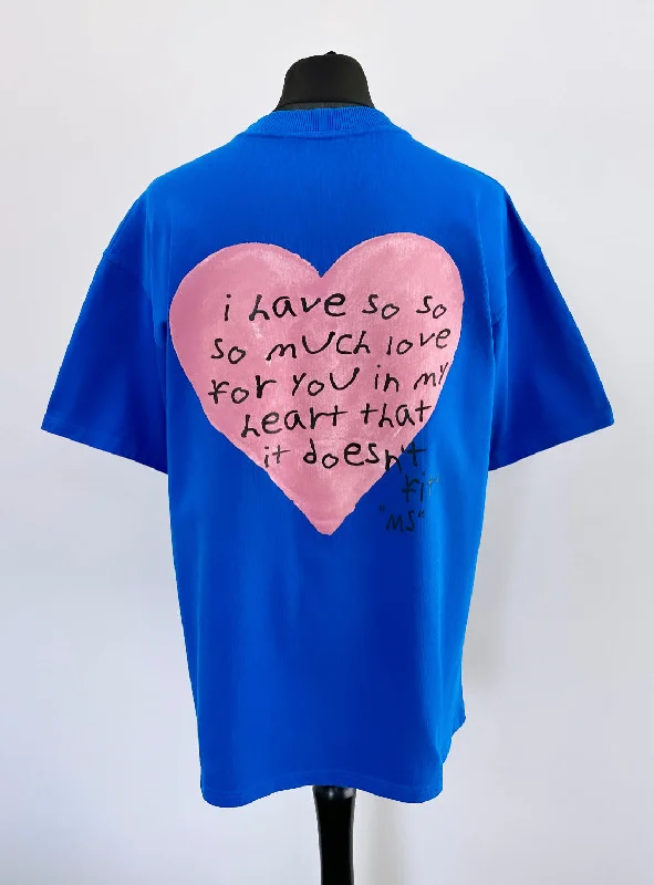 Cobalt Blue Love Note Heavyweight T-shirt.