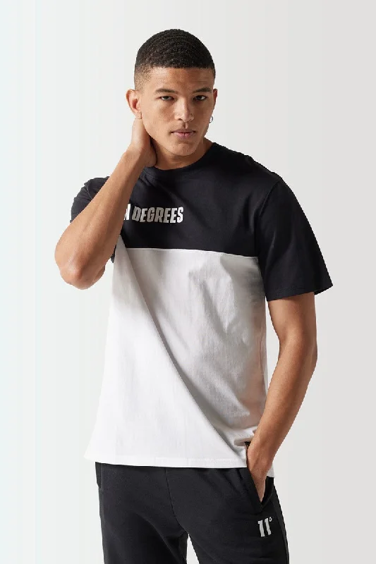 Steals and Deals Colour Block T-Shirt - White / Black