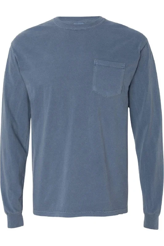 Unmissable Offer Comfort Colors Garment-Dyed Heavyweight Long Sleeve Pocket T-Shirt