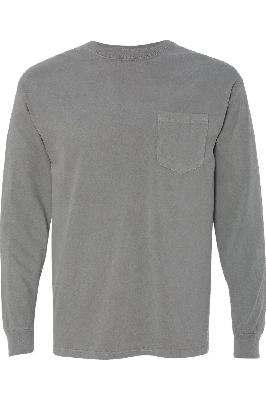 Year-End Sale Comfort Colors Garment-Dyed Heavyweight Long Sleeve Pocket T-Shirt