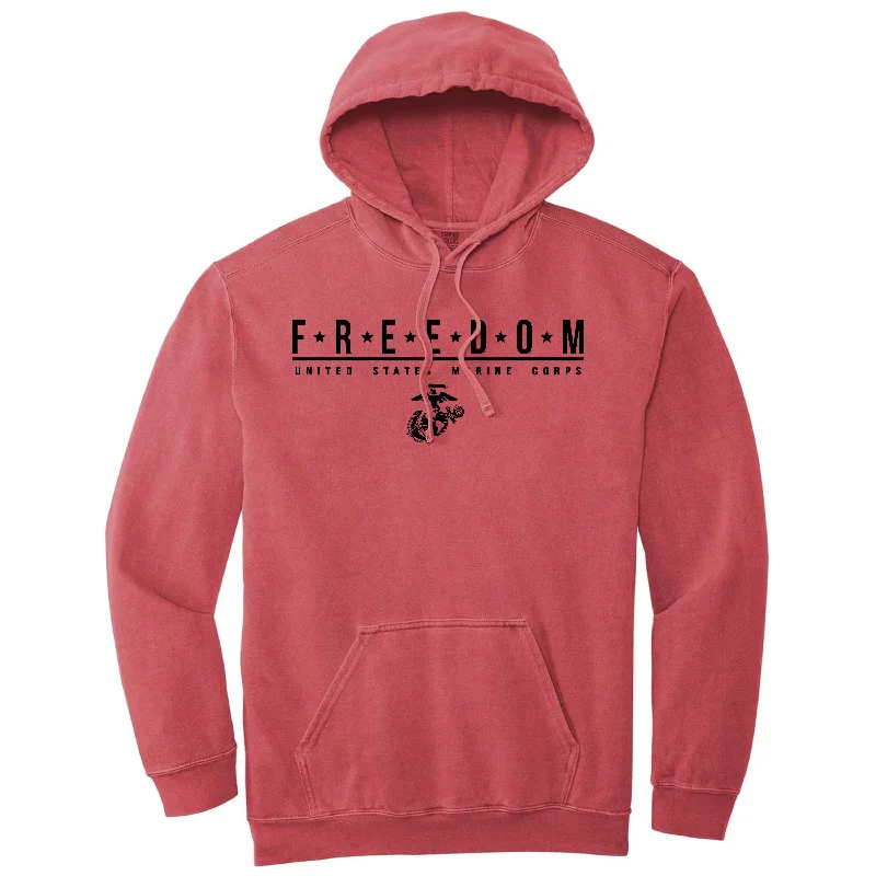 Limited Time Offer Comfort Colors USMC Freedom Crimson Hoodie (Captain's Special)