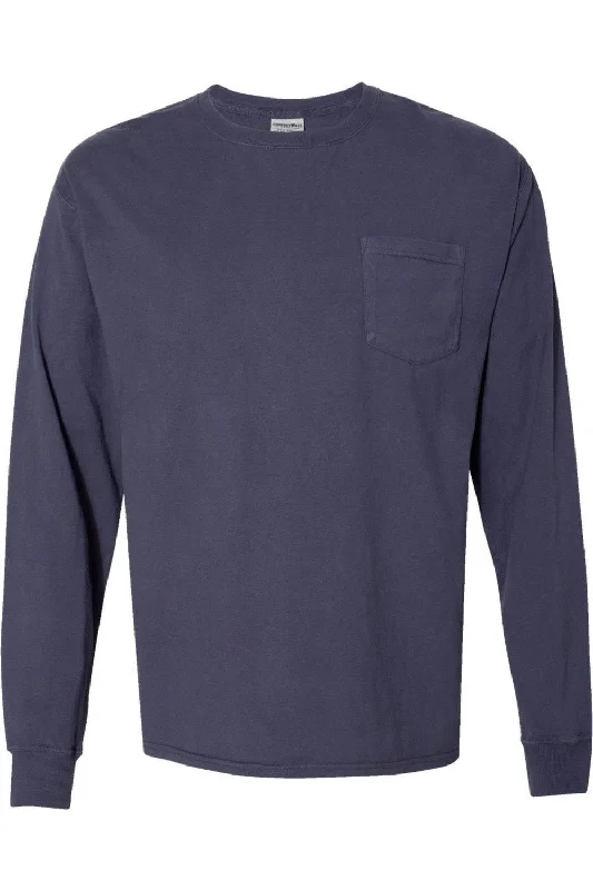 Amazing Deals ComfortWash by Hanes Garment-Dyed Long Sleeve T-Shirt With a Pocket