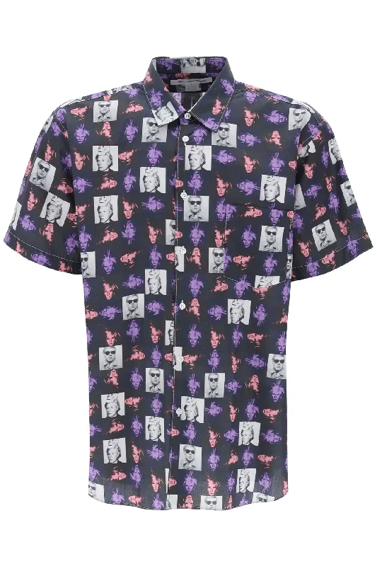 Comme Des Garcons Shirt Men's Short-Sleeved Shirt With Andy Warhol Print