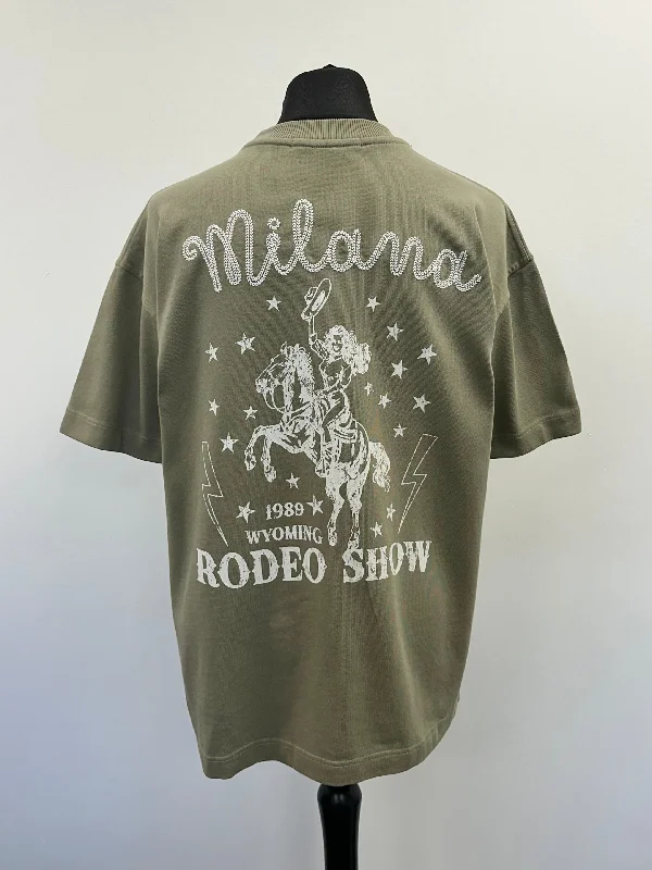 Cool Khaki Rodeo Show Heavyweight T-shirt.