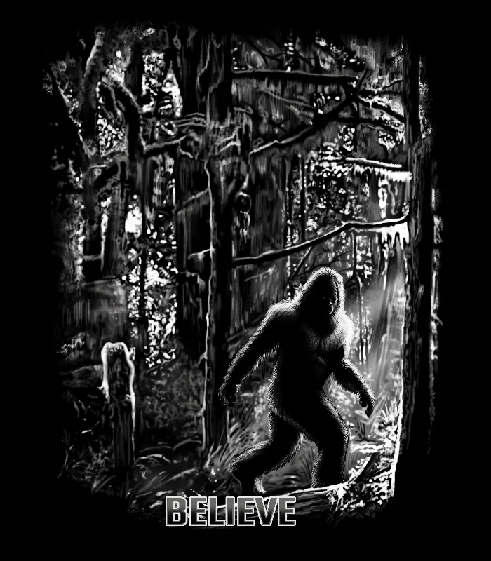 Deal Zone Adult Believe Sasquatch T-Shirt