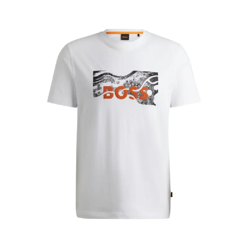 Cotton-jersey regular-fit T-shirt with logo artwork