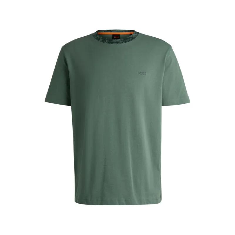 Cotton-jersey T-shirt with logo detail