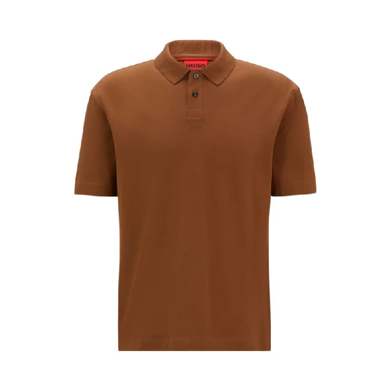 Cotton-piqu polo shirt with logo print