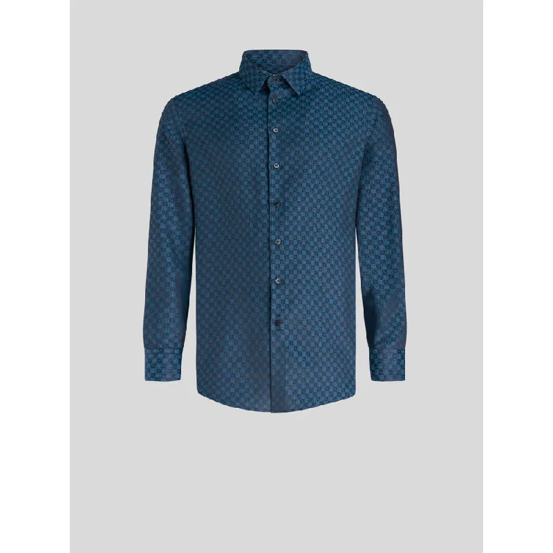 Act Now COTTON SHIRT WITH TIE PRINT