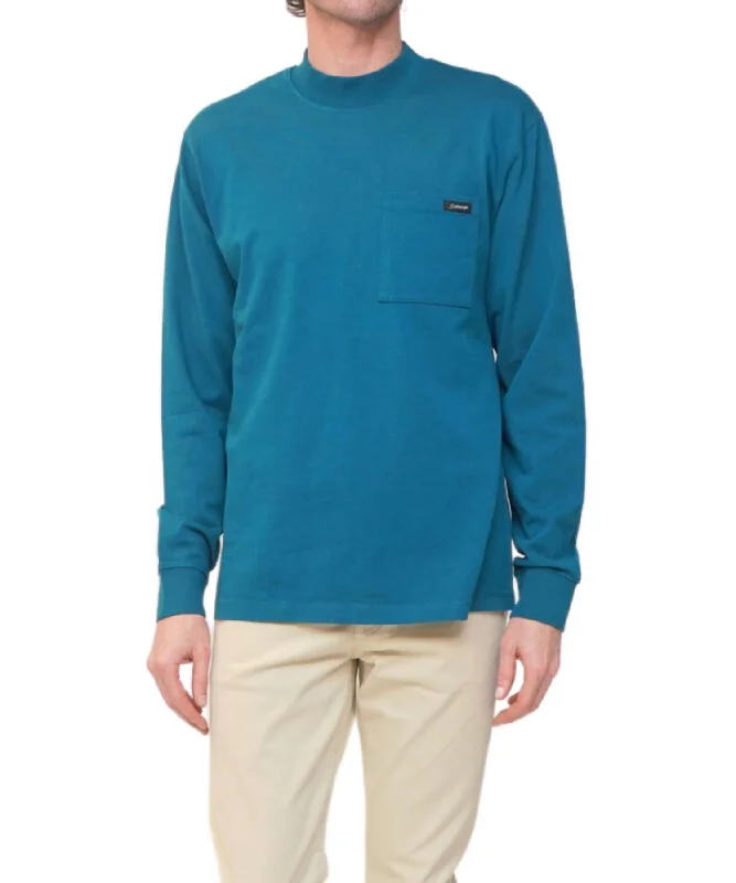 Dekalb Mockneck Tee In Blue