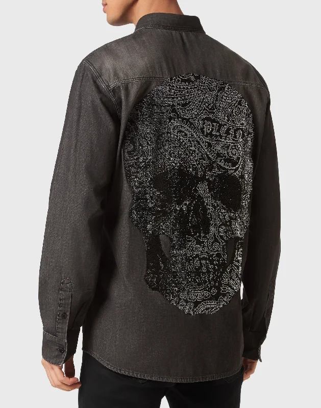 Weekend Discounts to Love Denim Shirt LS Paisley Strass