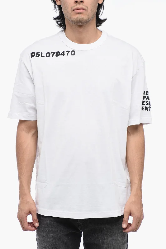 Diesel Logoed T-WASH-L14 T-shirt with MOON Print