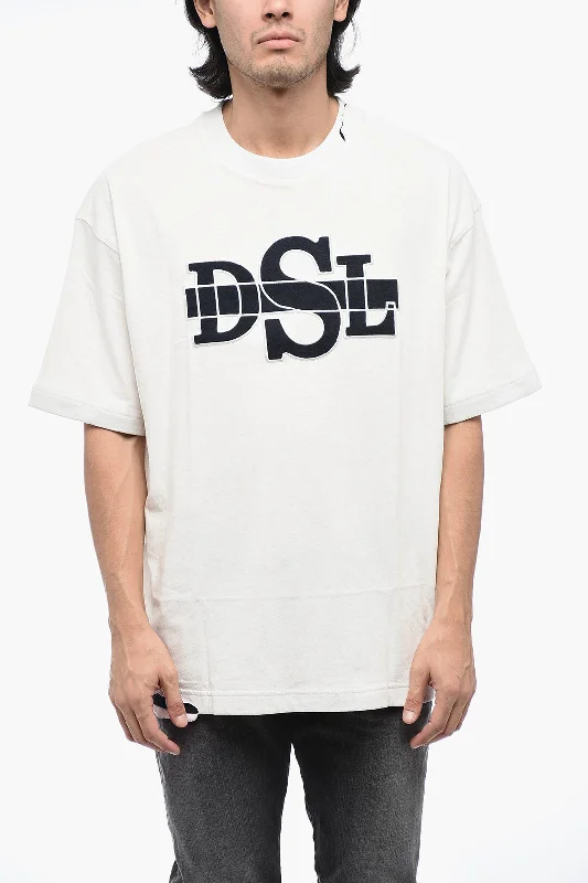 Diesel Loose-fit T-WASHROT T-shirt with Logo Patch