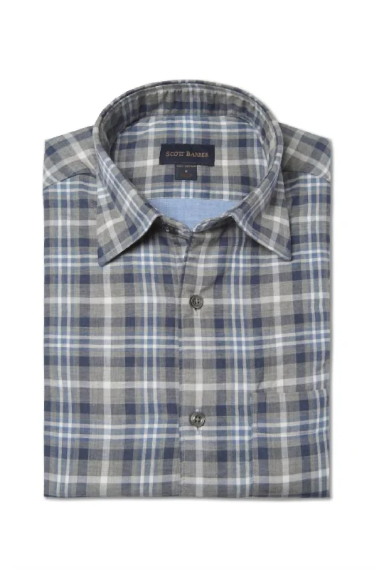 Double Face Casual Plaid In Blue