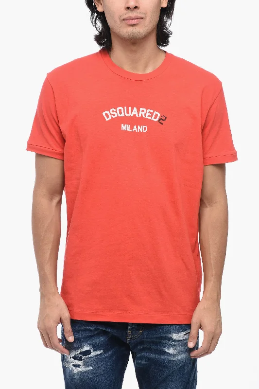 Dsquared2 Cotton Crew-neck T-shirt with Frontal Print