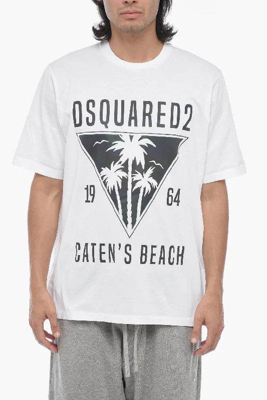 Dsquared2 Crewneck T-shirt With Iridescent Print