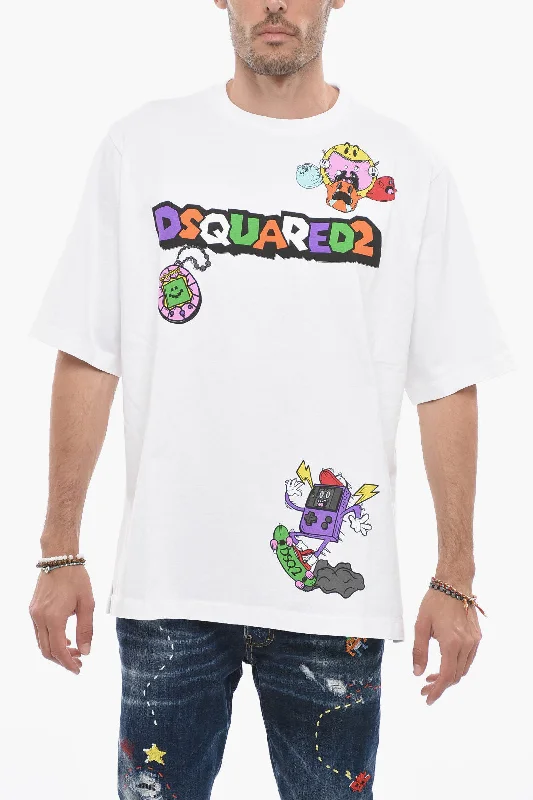 Dsquared2 Skater Fit T-shirt with Multicolored Print