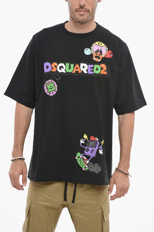 Dsquared2 Skater Fit T-shirt with Multicolored Print