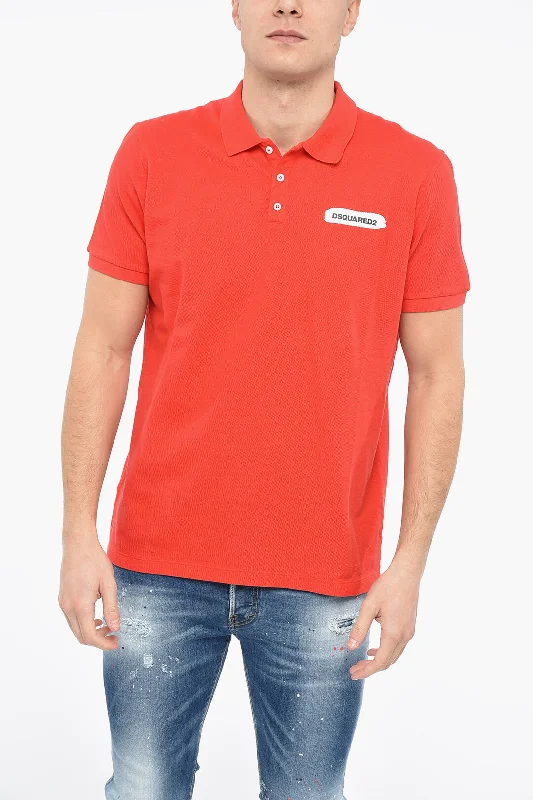 Dsquared2 TENNIS Polo Shirt with Paint Effect Logo