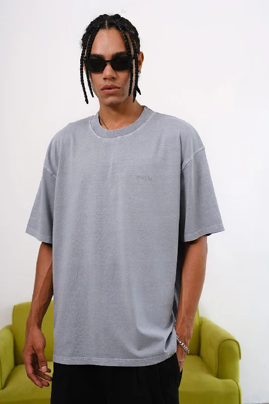 Weekend Offers That Impress Dusty Blue Signature Heavyweight Faded T-shirt