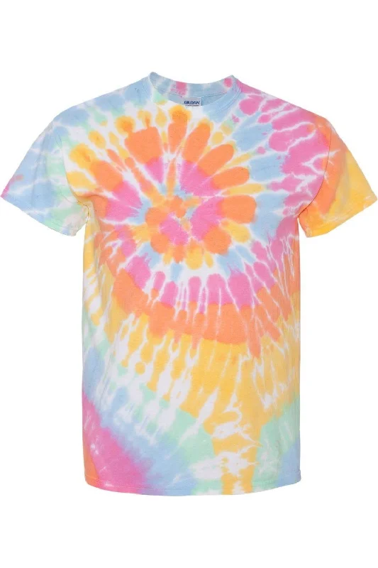Discount Days Dyenomite Multi-Color Spiral Tie-Dyed T-Shirt