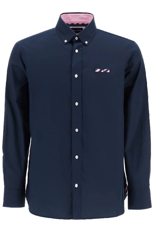 Eden Park Men's "Oxford Shirt With Butterfly Embroidery Detail