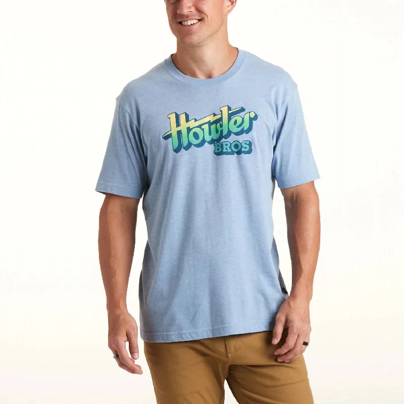 Make Your Weekend Count with Savings Electric Fade T-Shirt In Light Blue Heather