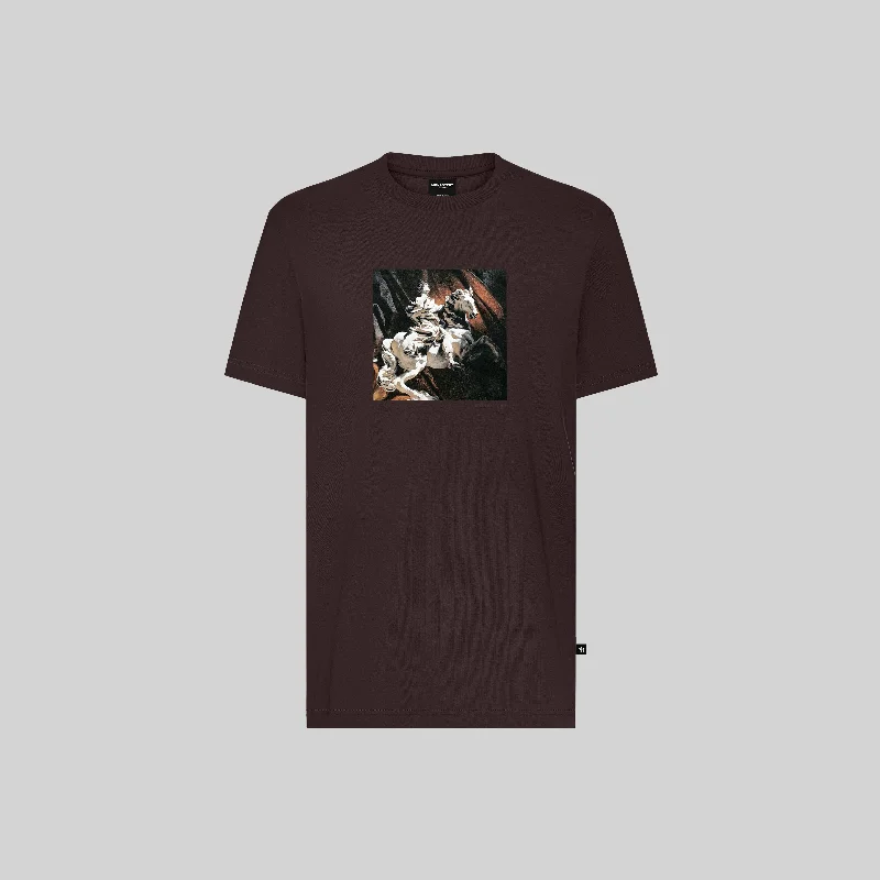 Discount Mania ELNATH BROWN T-SHIRT