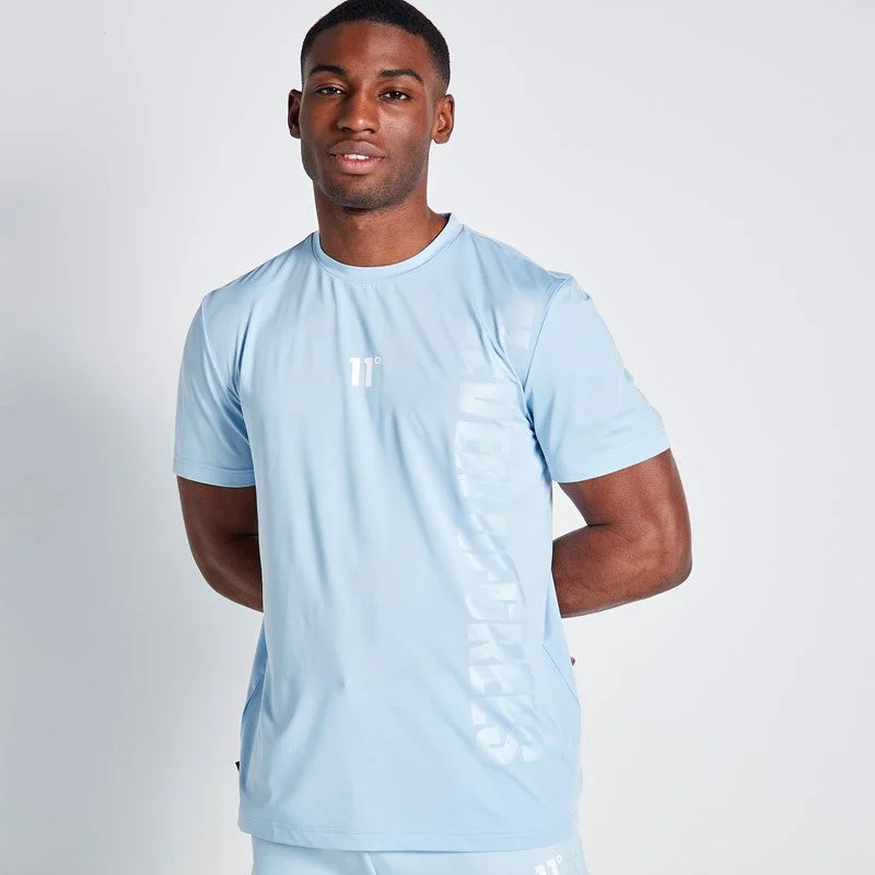 Final Clearance Embossed Print T-Shirt - Arctic Blue