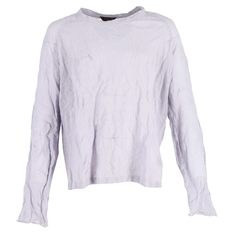 Ermenegildo Zegna Sweatshirt in Pastel Purple Cotton