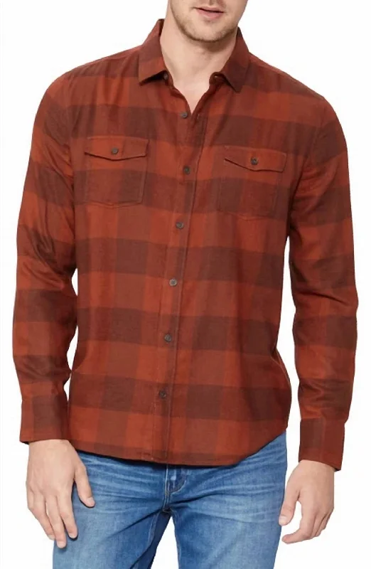 Everett Shirt In Cherry Clay