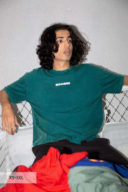 Online Deal Faded Bottle Green T-shirt