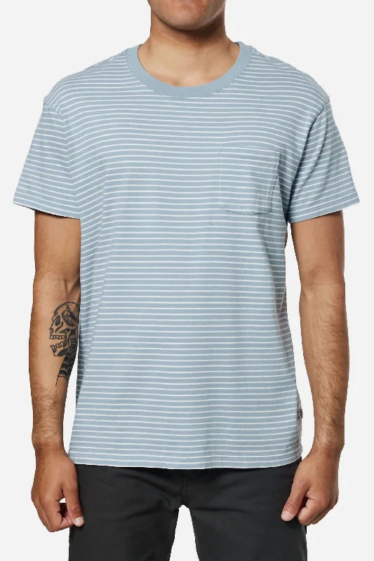 Finley Pocket Tee In Spring Blue