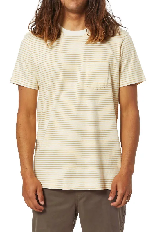 Finley Pocket Tee In Vintage White/honey