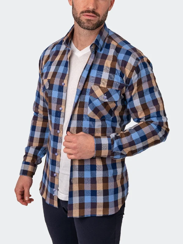 Now or Never Flannel Checkbrown Brown