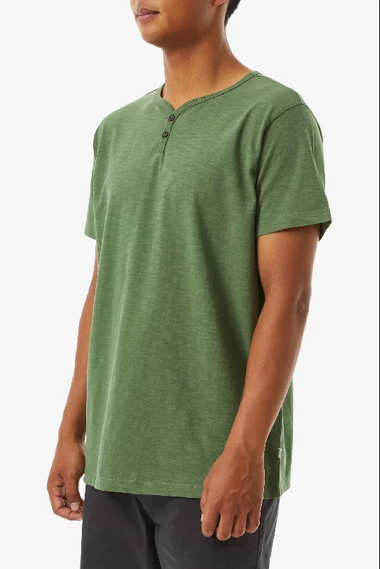 Folk Henley Tee In Jade