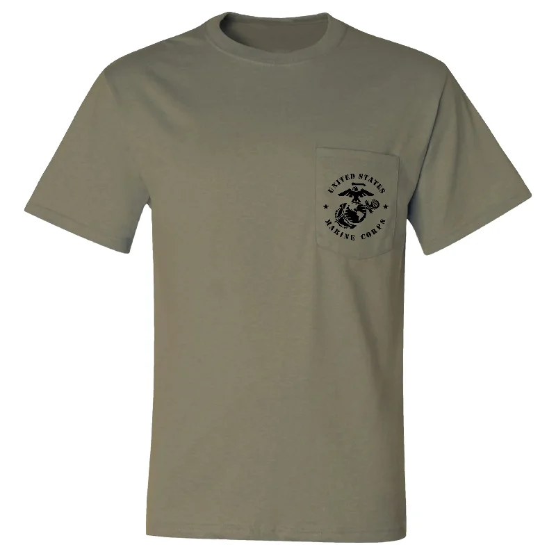Weekend Discounts to Delight Full Circle USMC Chest Seal Pocket Tee