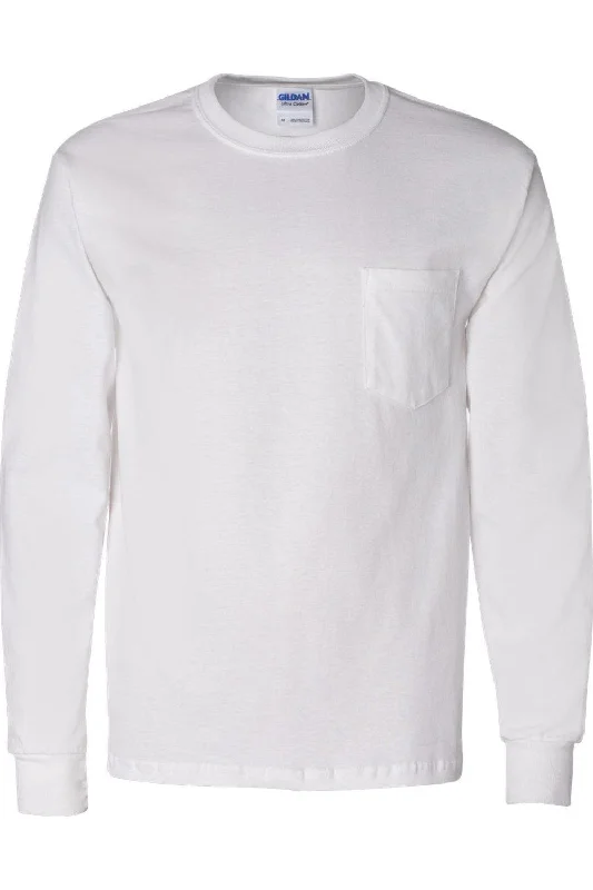 Weekend Bargains to Love Gildan Ultra Cotton Long Sleeve Pocket T-Shirt