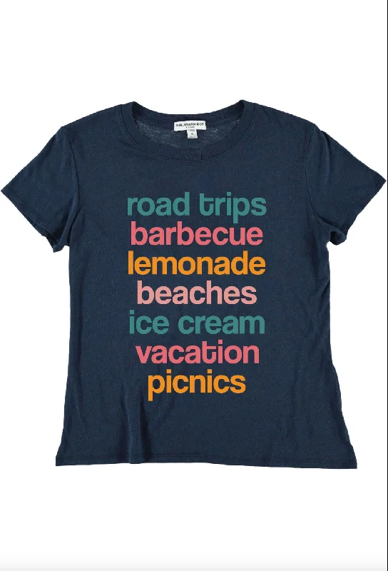 Girls Trip List Tee In Navy