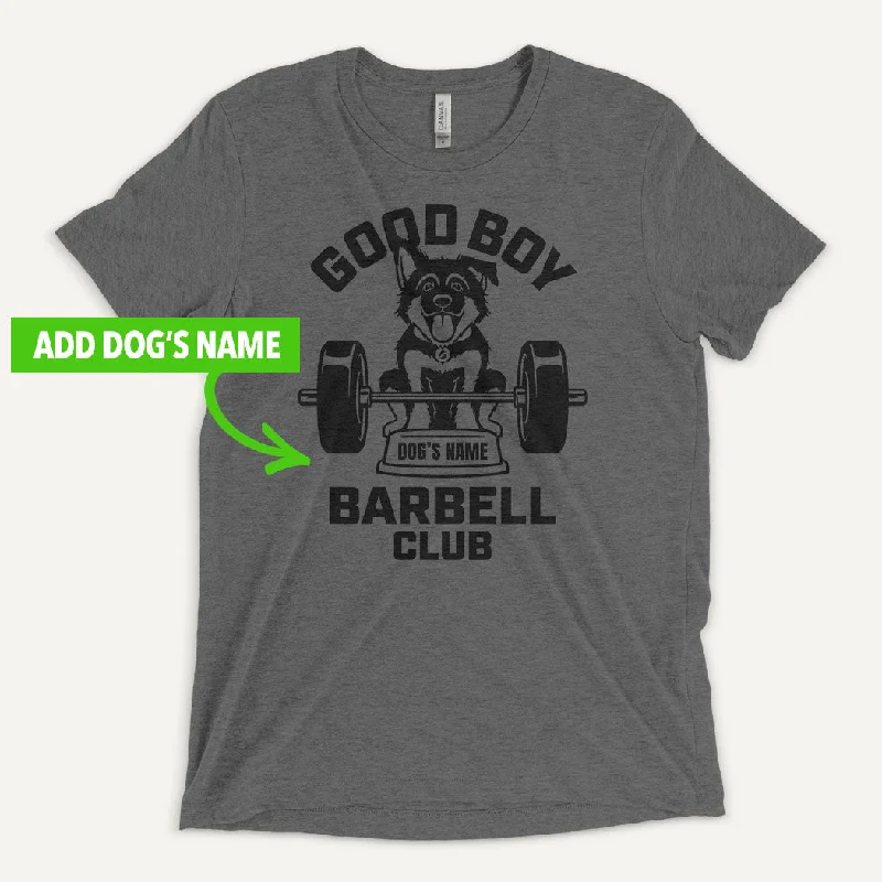 Good Boy Barbell Club Personalized Men’s Triblend T-Shirt — German Shepherd