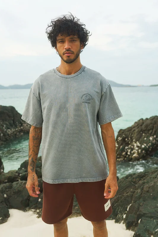 Weekend Discounts You Deserve Grey Premium Heavyweight Faded Oversized T-shirt